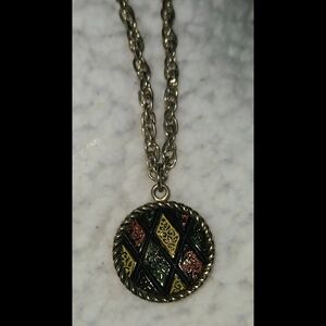 vintage Sarah Coventry "Mosaic" pendant necklace